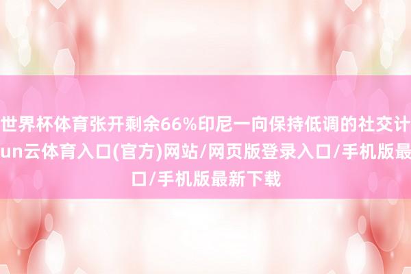 世界杯体育张开剩余66%印尼一向保持低调的社交计策-开yun云体育入口(官方)网站/网页版登录入口/手机版最新下载